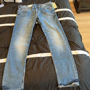 H&M Slim Coupe Etroite Stretch Blue Jeans W33 L32